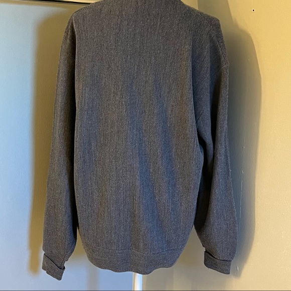 Vintage Sweater Classics Mens Long Sleeve Gray Cardigan Grandpa Sweater L - Picture 7 of 12